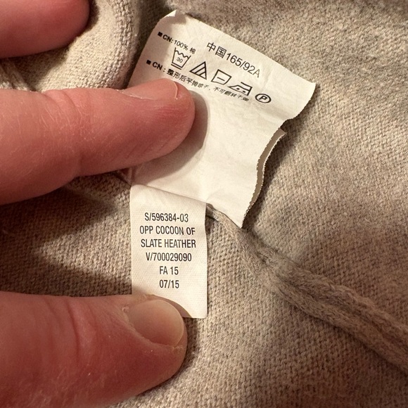 Old Navy Women’s light gray open front cardigan “OPP Cocoon of Slate Heather” - Picture 7 of 7